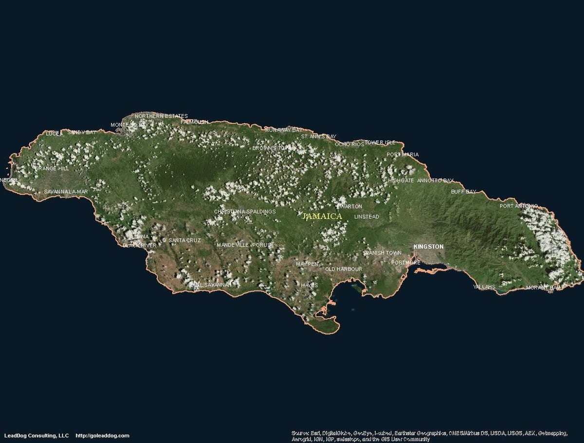 Kaart õhust jamaica