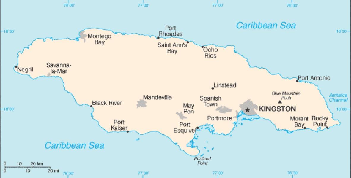 Kaart jamaica ala