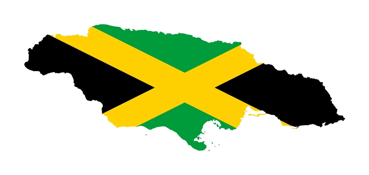 Kaart jamaica vector