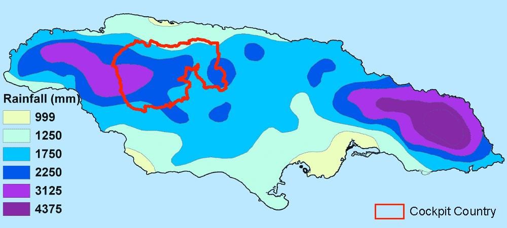 Kaart jamaica kliima