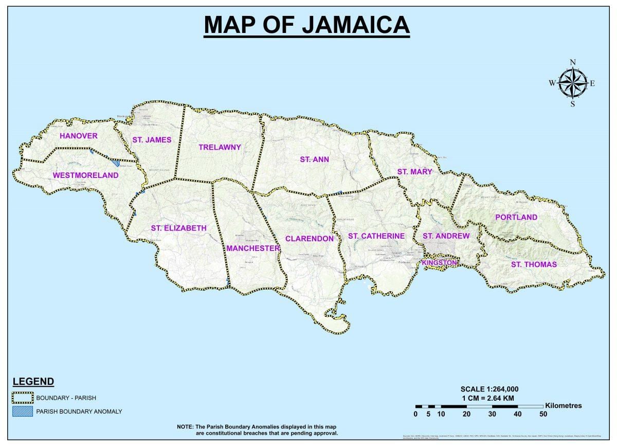 Kaart jamaica valimisringkonda