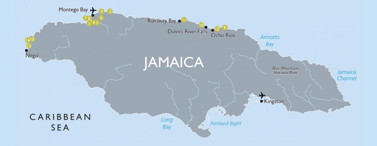 Kaart jamaica lennujaamad