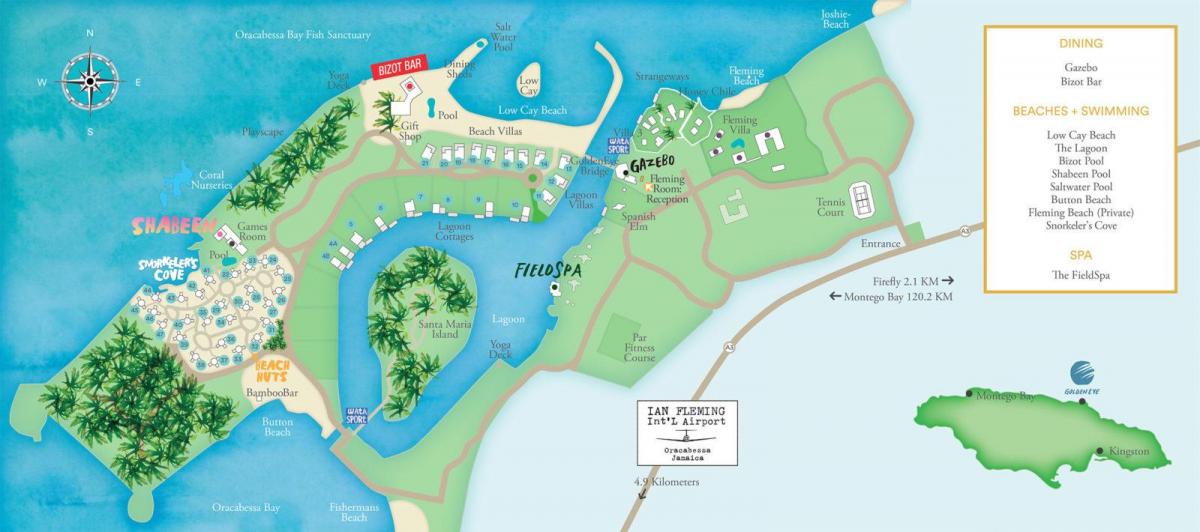 Kaart jamaica resorts