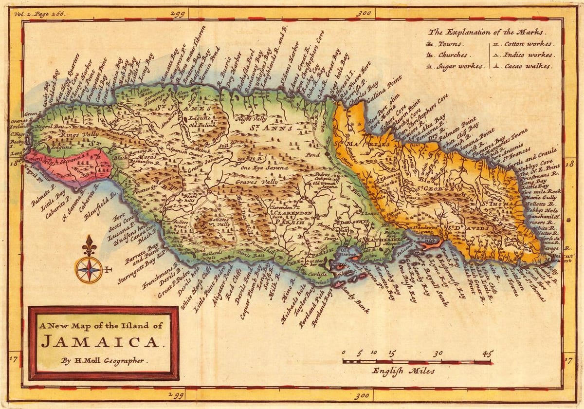 Kaart vana jamaica