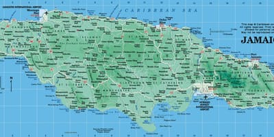 Geograafiline kaart, jamaica