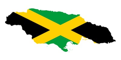 Kaart jamaica vector