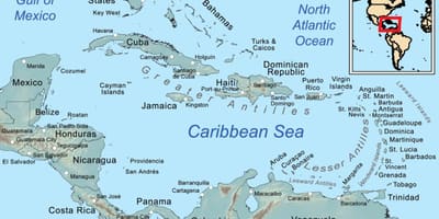 Jamaica kaardil kariibi