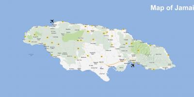 Kaart jamaica lennujaamade ja kuurordid