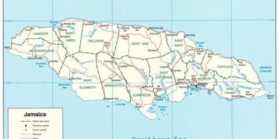Jamaica maanteel 2000 kaart