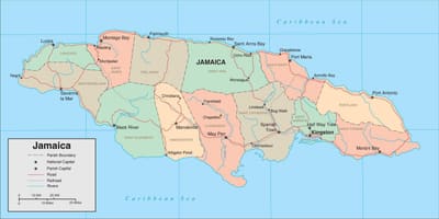Kaart jamaica maksustatud tee 