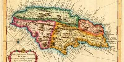 Kaart vintage jamaica