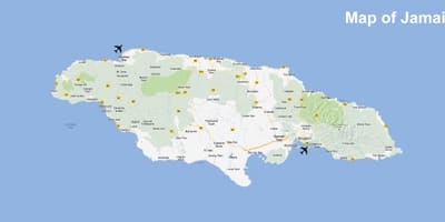Kaart winnifred beach jamaica